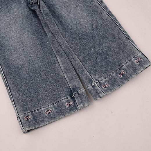 棉果果冬季新品女童复合绒保暖加厚加绒牛仔裤M422200425738 商品图3