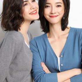 秋季新款内搭新品 新款春秋季薄款针织衫女开衫长袖V领短款毛衣小披肩外套上衣