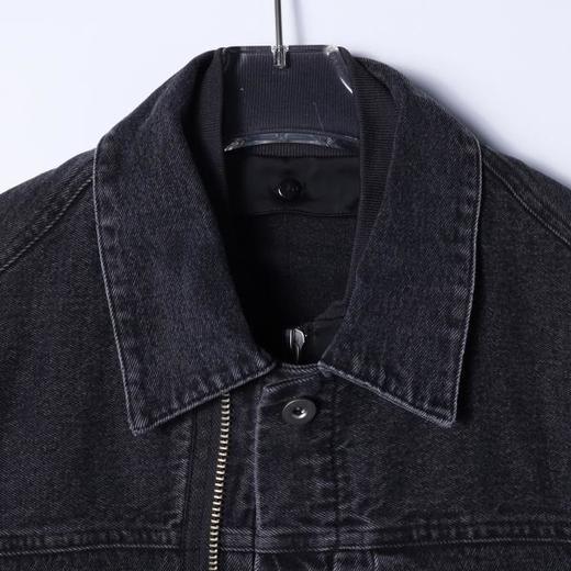 H302SDSA秋冬新款痞帅男装韩版侧边拉链设计假两件翻领牛仔夹克外套 商品图2