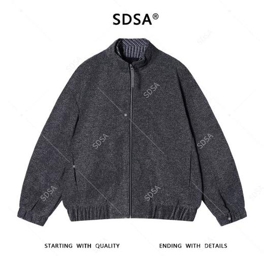 987SDSA男士秋冬新款痞帅男装韩版拉链立领夹克小香风百搭宽松外套 商品图1