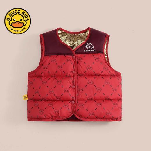 G.DUCKKIDS小黄鸭儿童马甲男女款洋气外穿中大童棉马甲宝宝100-150 商品图2