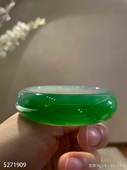 冰飘翠轮胎镯【5271909】圈口57.2~具体价格微信咨询 商品图6