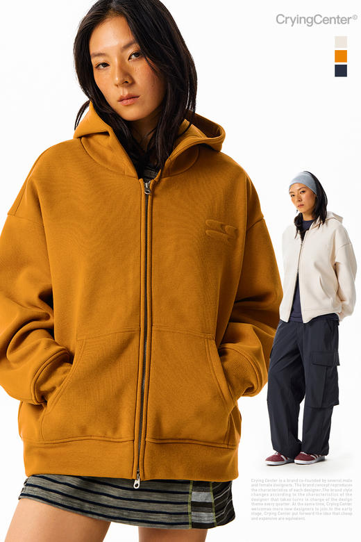 CryingCenter 低领口空气绒大轮廓卫衣 哭喊中心 商品图5