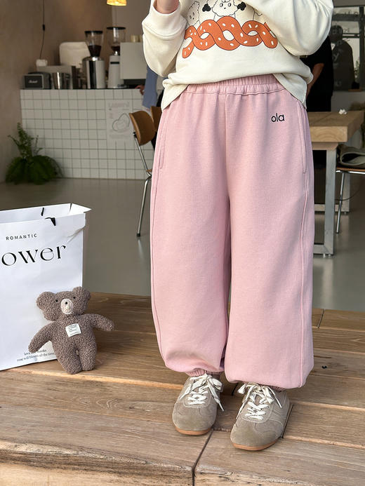 宸之昊2025秋季新品女童裤子儿童韩版宽松耐磨休闲校园运动字母卫裤★ 商品图2