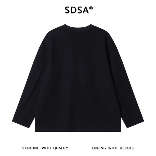 W53053SDSA男士秋冬新款痞帅男装韩版简约纯色铆钉圆领卫衣时尚宽松上衣 商品图4