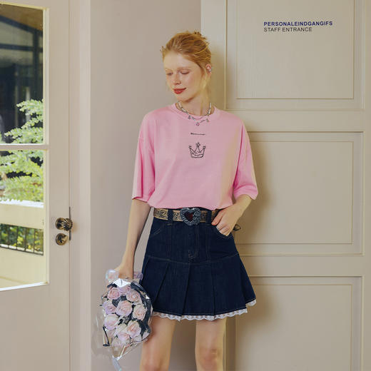 【陈立农联名】陈立农2025青春为名演唱会联名款IDEVERRAY新款高质量纯棉皇冠印花情侣装短袖T恤 商品图1