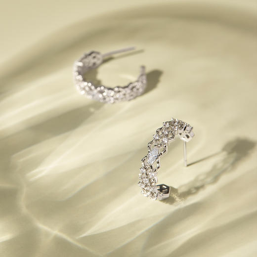 ARSIS 丨 流光系列 粼境波纹耳环 商品图8