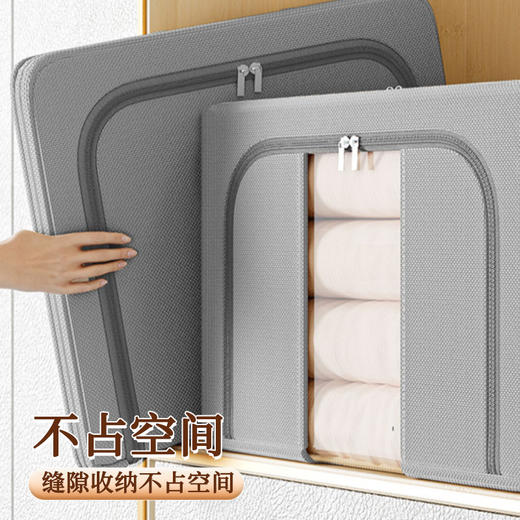 换季收纳箱热卖中!!【大容量PET收纳箱100L】无纺布PET材质，100大容量，简约风 承重强防尘加厚!正品 商品图2