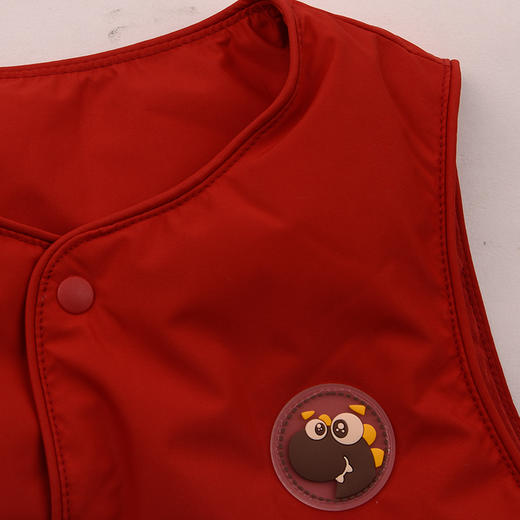 棉果果冬季新品男童女童红色马甲涤丝纺羽绒保暖加厚白鹅绒羽绒马甲M502171925610 商品图6