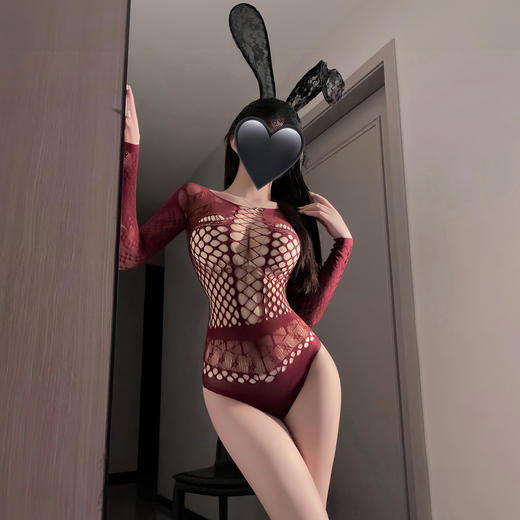 霏慕 辣妹风镂空提花连体网衣7565 情趣内衣性感诱惑 商品图1