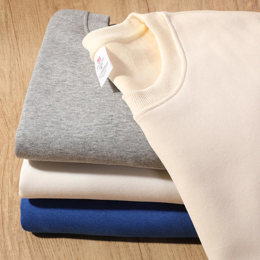 56%棉 马卡龙加绒圆领男女卫衣   A-5556 商品图12