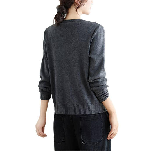 GYH 9250简约开衫拉链针织宽松外穿显瘦外套女 商品图4