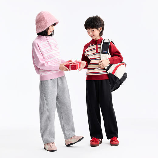 男女童全腰针织夹裤冬季新款安奈儿童装EM546609 商品图3