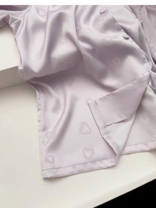 「洛诗琳维密代工厂定制 大牌 提花睡衣」2025秋季法式定制提花氛围感家居服套装薄款长袖长裤睡衣两件套(7天左右发货)99406 商品图3