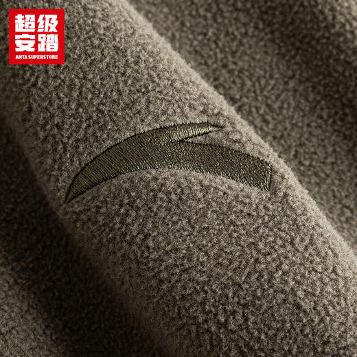 超级安踏加绒卫衣男士秋季保暖下摆可调节休闲圆领套头衫上衣152547701U 商品图7