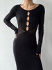丝所｜S22T006 静海真丝针织前镂空小礼服［ 黑BC ] 商品缩略图2