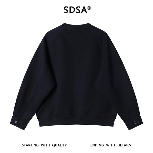 31020SDSA男士秋冬新款痞帅男装韩版纯色解构不规则领口卫衣百搭时尚 商品图5