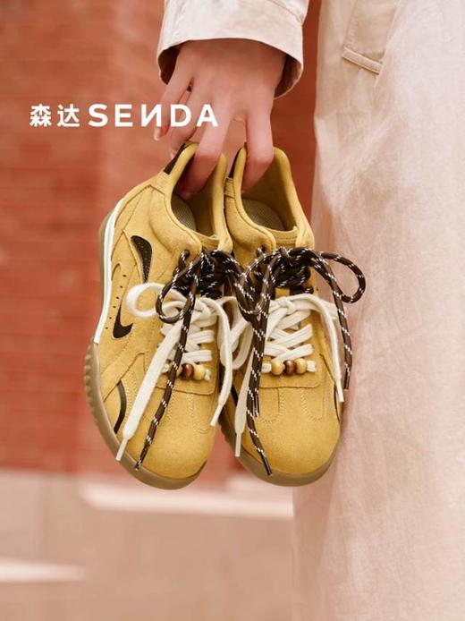 【云粉节】BF楼 森达月牙德训鞋2025冬季新款撞色厚底运动高帮阿甘鞋4NR45吊牌价999活动价499 商品图2