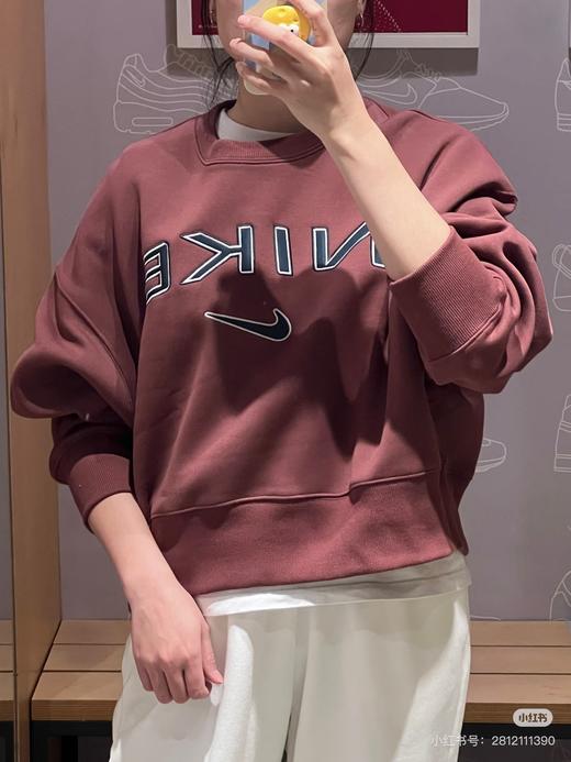 耐家logo图案户外休闲运动圆领套头长袖卫衣 女款（FV7675） 商品图3