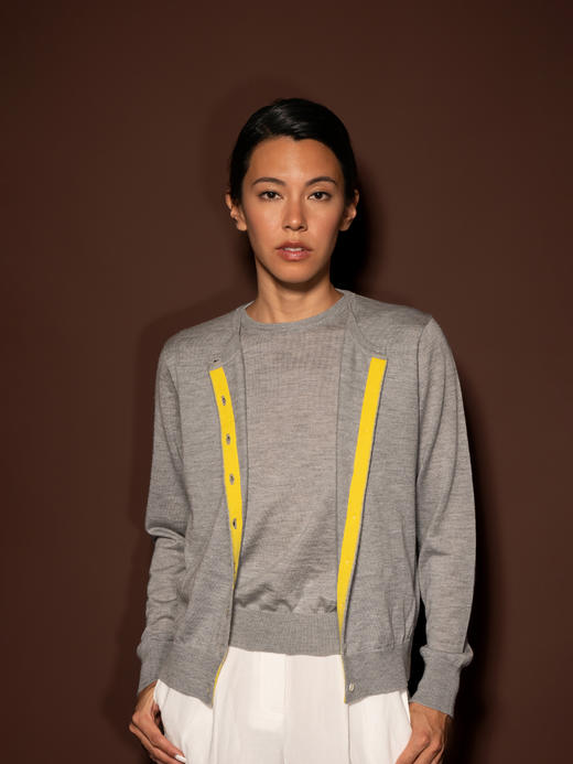 Puree｜#1979 Petite Cardigan 精纺羊绒开衫 [  黄 / 灰 / 蓝 / 米粉 ] 商品图2