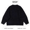 SDSA男士秋冬新款痞帅男装韩版纯色褶皱圆领针织卫衣宽松简约上衣 商品缩略图4