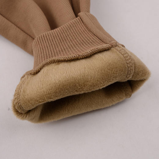 棉果果冬季新品男童卡其色涤丝纺复合绒保暖加厚针织加绒长裤M412200425756 商品图4