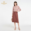 乔万尼2025新品复古烟熏红A字版型垂坠感显瘦半身裙ED3D239 商品缩略图3