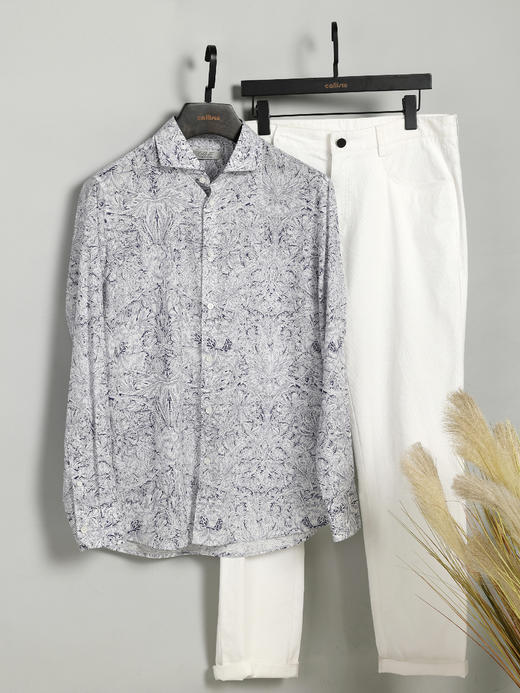 callisto定制花衬衫-靛蓝色莫里斯 商品图0