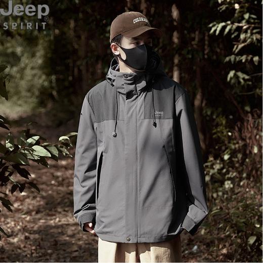 新热卖！JEEP SPIRIT【三合一山系冲锋衣】男女同款 摇粒绒可拆卸内胆 户外休闲服 时尚百搭 保暖夹克 商品图1