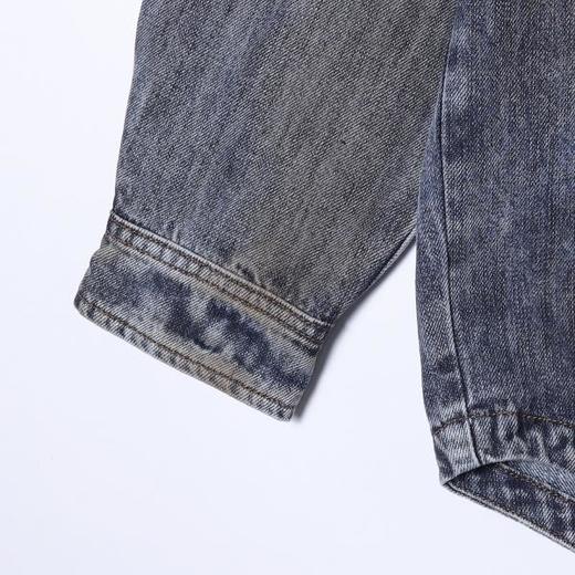 SDSA男士秋冬新款痞帅男装韩版印花做旧纽扣翻领牛仔衬衫百搭时尚 商品图3