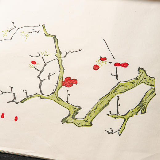 80年代木版水印十竹斋画谱单页 商品图13