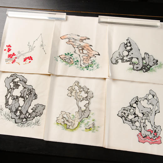 80年代木版水印十竹斋画谱单页 商品图2