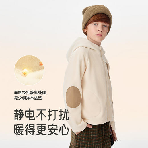 英氏儿童外套连帽秋冬保暖抗静电防风撞色时尚男童男宝宝潮流户外 商品图2