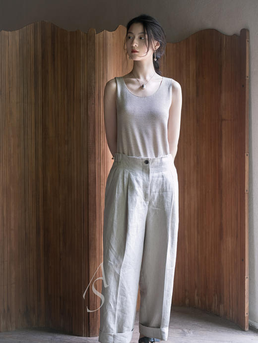 Jai  沙色/丛林绿细闪米娅无袖上衣 商品图3