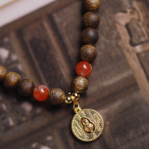 【青山特惠】6mm 47颗 绿棋楠【羽菲】双圈沉香手串 c10 商品图6