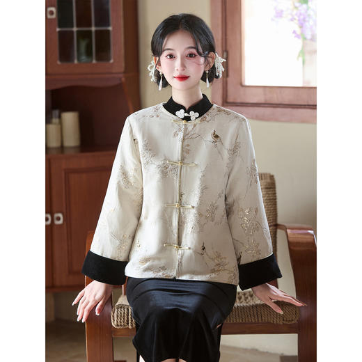 新中式【花鸟外套】外套改良可以搭配旗袍穿的秋季时尚国风外套女 商品图1
