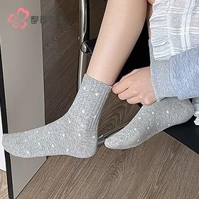 都市丽人袜子女士袜子精梳棉女袜子女中筒袜3双1组LCHCC3