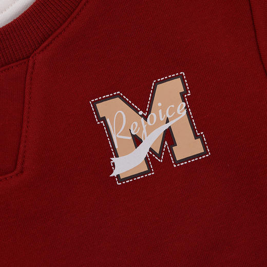 棉果果冬季新品男童小线圈复合奥利绒安哥拉红保暖加绒假两件卫衣M412180425747 商品图2