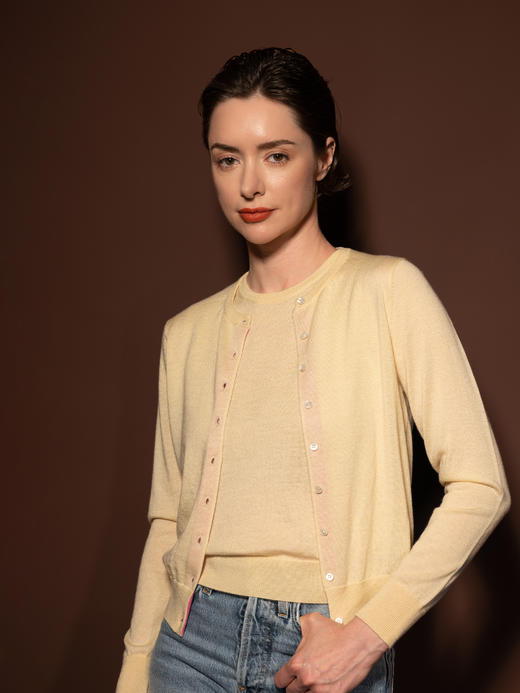 Puree｜#1979 Petite Cardigan 精纺羊绒开衫 [  黄 / 灰 / 蓝 / 米粉 ] 商品图6