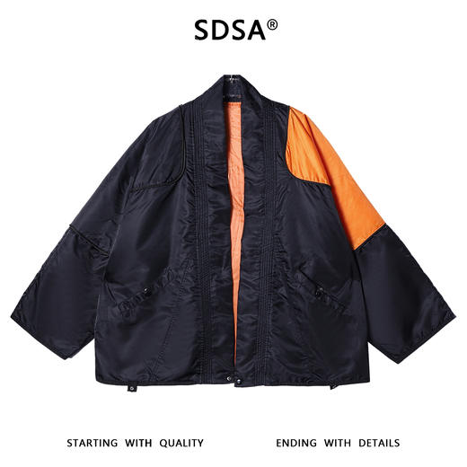 SW8028SDSA男士秋冬新款痞帅男装美式潮牌拼接拼色夹克外套百搭时尚上衣 商品图1