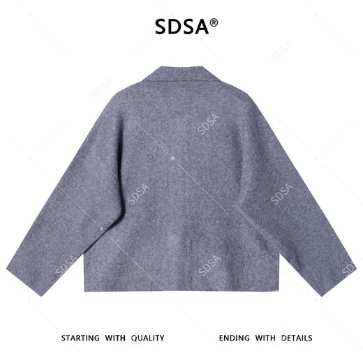 2716SDSA秋冬新款痞帅男装潮牌手工珠花装饰开衫翻领针织衫百搭毛衣 商品图5