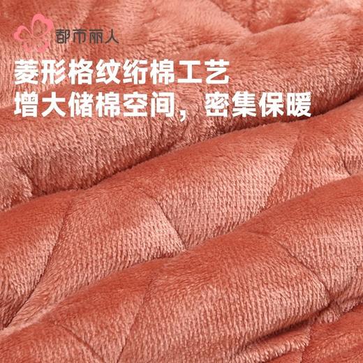 都市丽人睡衣法兰绒夹棉女士家居服长袖长裤加厚夹棉套装LHH0C1 商品图6