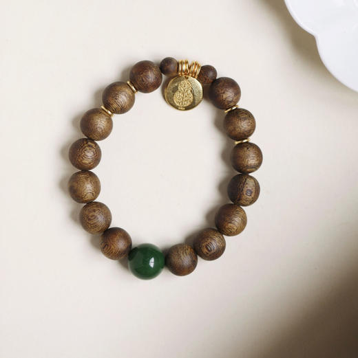 【青山特惠】12mm 14颗 绿棋楠【执夏】沉香手串 c9 商品图5