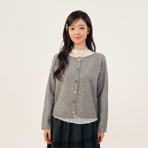 布条彩扣开衫毛衣-纪念日百货门店同款165496041 商品图1