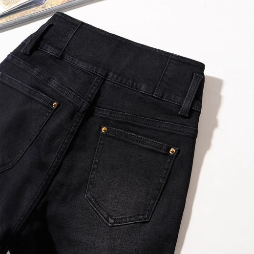 「自」全新升级【铂金会员183/天猫239/差价56】(93840)洛诗琳高品质百搭基础小脚裤2025秋季高腰修身弹力紧身裤女 商品图3