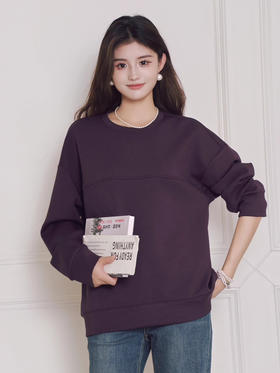 女士莫代尔空气层圆领卫衣