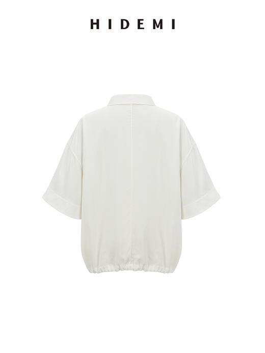HIDEMI 极简设计感轻户外撞钉抽绳廓形垂顺感衬衫 商品图5