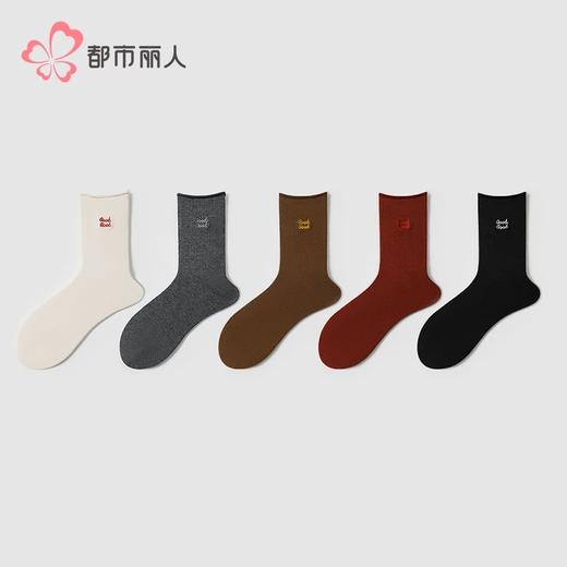 都市丽人袜子女士袜子暖柔女袜子女中筒袜LCHEB1 商品图1