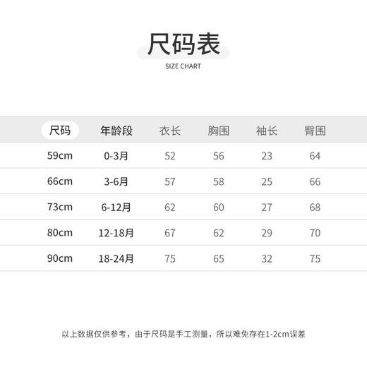 怡比事事平安长袖开襟哈衣HY25WIN030米白（59#-80#） 商品图2