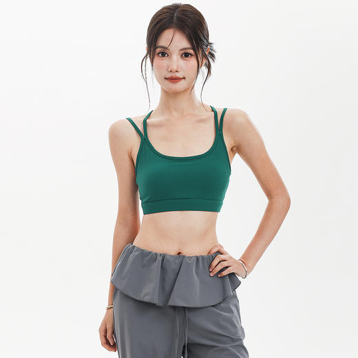 【限时秒】YOGACODE【火树银花系列】瑜伽背心女固定杯中强度美背健身服上衣DWC125682 商品图4